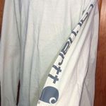 Carhartt long sleeve loose fit shirt size small green/gray outdoor women’s Photo 3