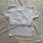 Lou & grey Athleisure White Ribbed Tee with Built-in Bra Size L Photo 2