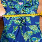 Lilly Pulitzer  Seashell Fallin In Love Royal Dress Size Small Ruffle Silk Blend Photo 3
