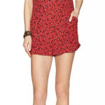Free People  Debby Floral Romper‎ Women medium Red Viscose Summer Bohemian Photo 0