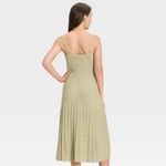 A New Day Light Green Pleated Midi Sweater Dress Size Medium Nwt Photo 2