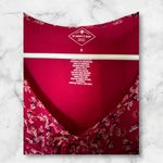 st. john's bay St. John’s Bay Blouse size S Red Neutral Scarf Floral Garden Paisley Photo 2