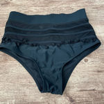 None High Waisted Black Tassel Swim Suit Bottom Size Small Photo 0