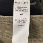 Athleta  Flex Straight Crop Jean Green Olive Cotton Stretch Sz 6P Photo 3
