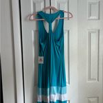 Calvin Klein NWT ππ NEW Blue Pool Racerback Striped cover up/Dress Sz 12 Photo 5