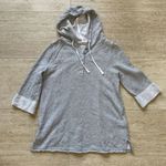Soft Surroundings Soft‎ Surroundings Gray French Terry Just Beachy Hoodie Sweatshirt S 3/4 Sleeve Photo 0