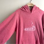 Nantucket Map Graphic Hoodie Sweatshirt Pink Fleece Lined size XL Photo 4