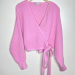 ZARA Bloggers Favorite Pink Chunky Knit Sweater Cardigan Photo 2