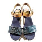 KANNA Espadrille Wedges Size 8 Snake Top Multiple Photo 1