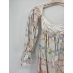 Rosie Assoulin Strapless Off Shoulder White Pastel Print Bell Cuff Midi Dress 4 Photo 4