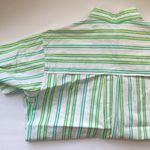 Hasting & Smith Vintage yellow green striped button down camp shirt, size 8 Photo 4