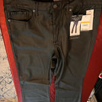 NWT Coated Black Flared jeans Size 14 Photo 6