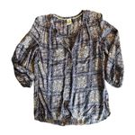 Anthropologie Akemi & Kin M Coconino Buttondown Blouse Shirt Top Purple Blue Photo 0