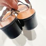 Chloé Chloe Eternal Grey Leather Scalloped Tripstraps Chunky Heels Sandals Size 36 US6 Photo 9