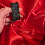 Monique Lhuillier ML Monique Lhuiller Red Brocade Floral and Lace Dress Photo 8