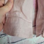 Sigrid Olsen  PALE PINK 100% LINEN LONG LINE TUNIC POCKET TOP SMALL OVERSIZED Photo 5