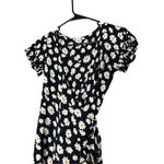 Billabong  Black Flower Print‎ Wrap Mini Dress Size Small Photo 1
