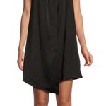 Badgley Mischka Belle by Julier Satin Halter Neck Sleeveless A-Line Dress Photo 0