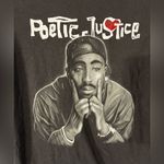 Hybrid Apparel Poetic Justice Shirt Black Tupac‎ Graphic Tee Short Sleeve size XS Photo 1