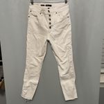 sts blue Brie High Rise Crop Skinny Jeans White Button Fly Size 27 Photo 3