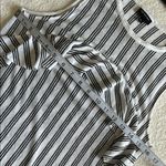Who What Wear  Black and White Ruffled Tank Top Size Small Photo 6