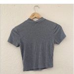 destined Gray Mock Neck Crop Top Size Small Photo 1