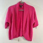 Ralph Lauren Lauren  Knit Cardigan Open Front Pink Cotton Blend Short Sleeve- M Photo 0
