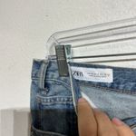 ZARA Blue Cross Over Waist High Rise Wide Leg Jeans Sz 8 Photo 4