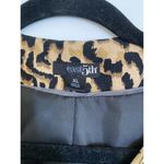 East 5th Size XL Jacket Blazer Cheetah Print Jewel Button Pockets Black Beige Photo 2