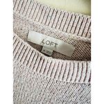 Loft Womens Soft Crewneck Sweater Light Pink Confetti Knit Long Sleeve Sz M Photo 2