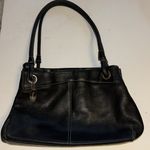 TIGNANELLO BLACK PEBBLED LEATHER SHOULDER BAG OUTSIDE ZIP POCKET
BLACK BEAUTY Photo 0