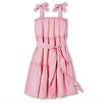 NEW NWT LISA MARIE FERNANDEZ TARGET Plus Size Seersucker Tie Strap Dress Striped Red Photo 2