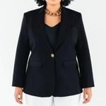 Chloe Kristyn Taylor Tailored Ponte Blazer in Black Size 8 Photo 0
