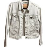Levi's Vintage Levi’s Off-White Denim Jacket Classic Trucker Style Sz S Western Retro Photo 0