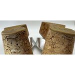 Jimmy Choo  Women's Velvety SILVER Cork Wedge Heel Thong Sandals SIZE 40 1/2 Photo 14