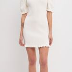 Endless Rose Back Tied Strap Puff Sleeve Mini Dress Photo 1