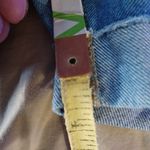 Old Navy  Blue Denim Short Overalls L Distressed Frayed Hem 100% Cotton. See pics Photo 4