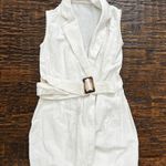 Pretty Little Thing White Linen Blazer Dress  Photo 0