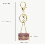Pink PURSE Bling Rhinestone Keychain or Charm Key Photo 1