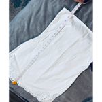 Lulus NWT Size Large Ineth White Denim Strapless Embroidered Mini Dress Photo 7