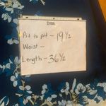 Sophie Max  Dress Medium Navy Blue Floral Print Chiffon Hi-low Sleeveless Lined Photo 4