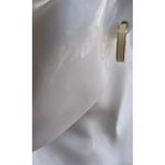 Vintage Monet Earrings Cream Enamel HOOP Gold Tone Pierced Women’s 1” Western Photo 9