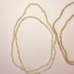 2 Elegant Semi Precious Stones Beaded Boho Cream and Tan Necklaces Photo 3