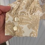 Loft  Women's Paisley Blouse in Cream and Gold Medium NWT Photo 4