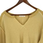 Urban Daizy  Womens Dolman Long Sleeve‎ Waffle Knit Top Yellow Size Medium Photo 1