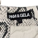 Pam & Gela Snake Print Shorts Lace Up Back Cotton Blend Women’s Size 25 Photo 6