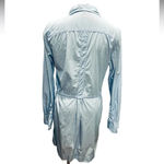 J.Crew  Blue Cotton Poplin Long Sleeve Popover Shirt Dress Size Ss Photo 4