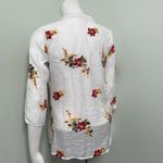 Kindred  boho white button down embroidered blouse small Photo 5
