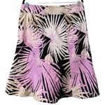 Gap  STRETCH size 12 women’s black skirt zip back tropical print business casual Photo 7