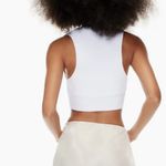 Babaton Sculpt Sculpt Knit Deep V Tank Top Cropped White Small Photo 1